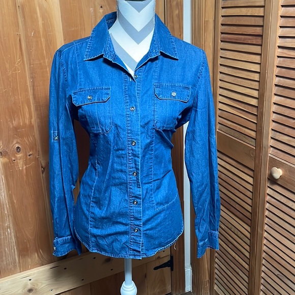 New York & Company Tops - New York and Company, denim shirt, medium